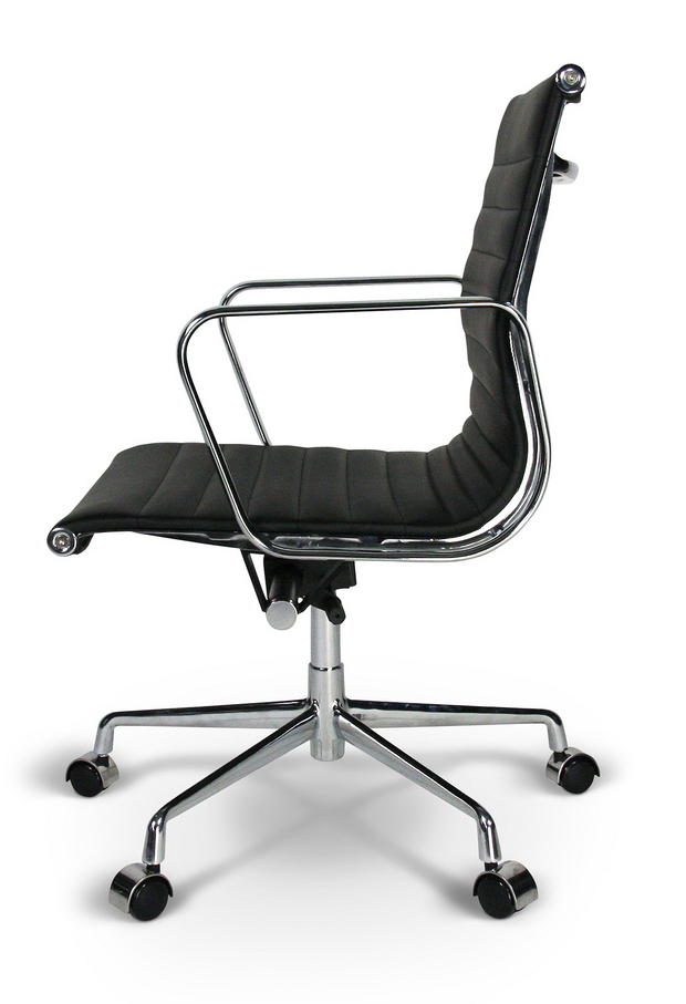 Кресло eames style ribbed office chair ea 117 серая кожа