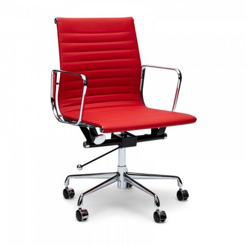 Кресло eames style ribbed office chair ea 117 серая кожа