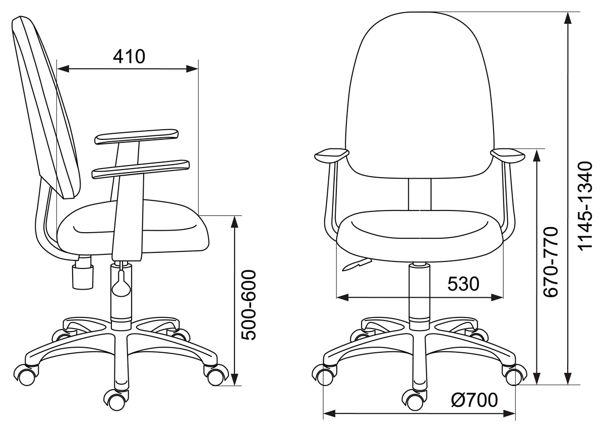 Газлифт для офисного кресла размеры