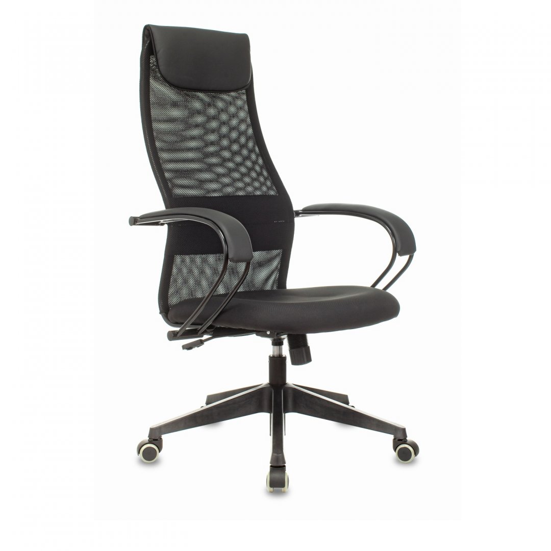 Кресло для руководителя easy chair 655 sl bl ttw черное искусственная кожа сетка ткань металл