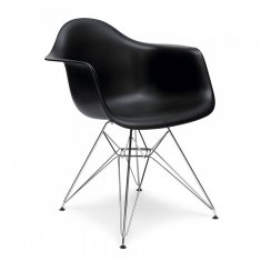  Eames Style DAR Chair Black