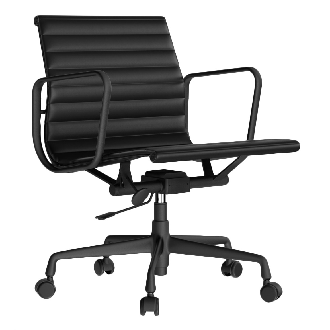 Electra/B  Eames Style Ribbed Office Chair EA 117 Total Black  